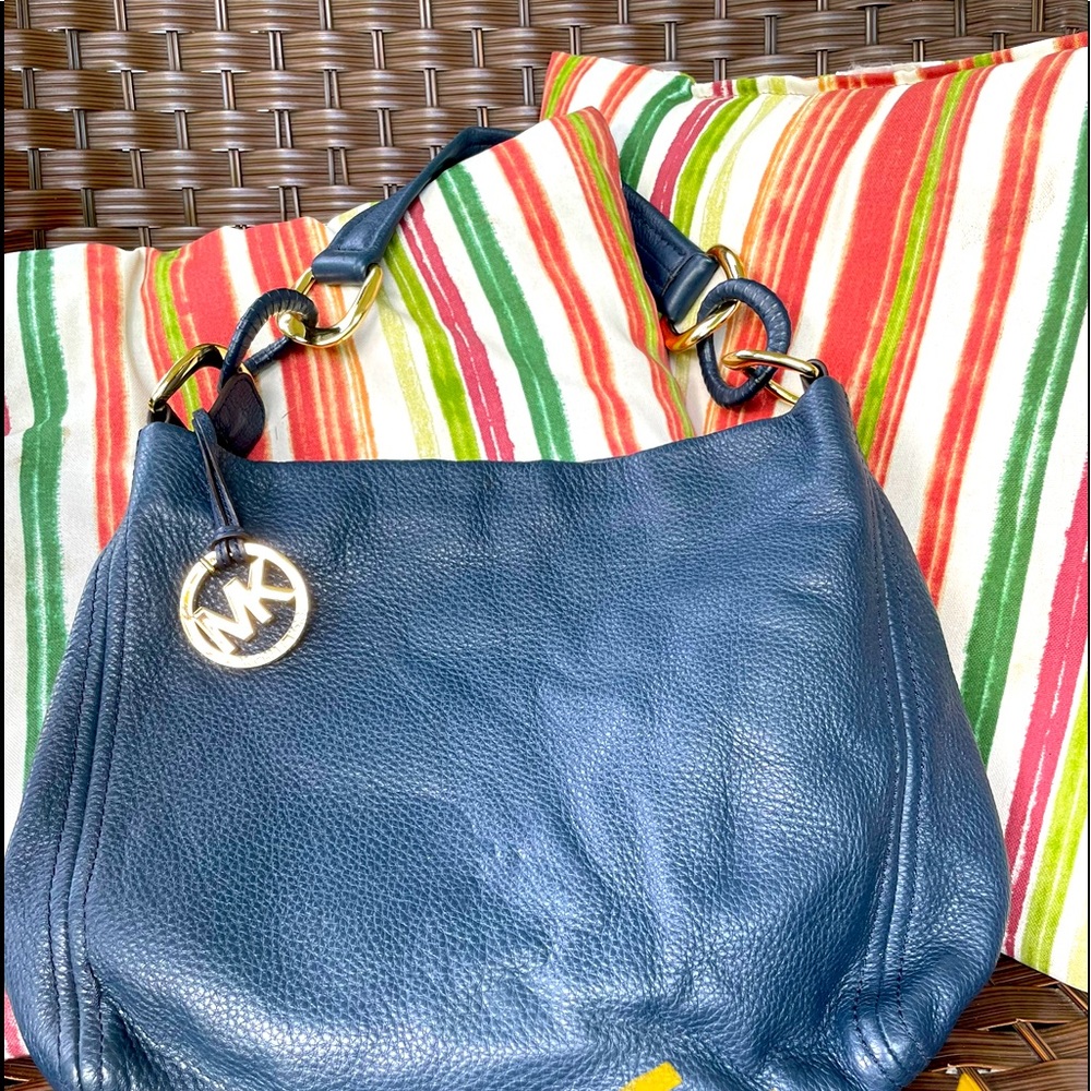Navy!! Michael Kors!! Soft navy leather